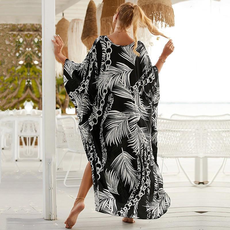 EDOLYNSA сексуальное бикини в полоску с зеброй, повседневное летнее пляжное платье с v-образным вырезом и разрезом по бокам, женская пляжная одежда, купальный костюм, накидка Q1297