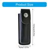 Belt Pouch Folding Cutter Sheath in Black Leather, Flap Closure Storage Case for Small Pocket Cutters, Full Cover Sheath for Camping and Daily Utility