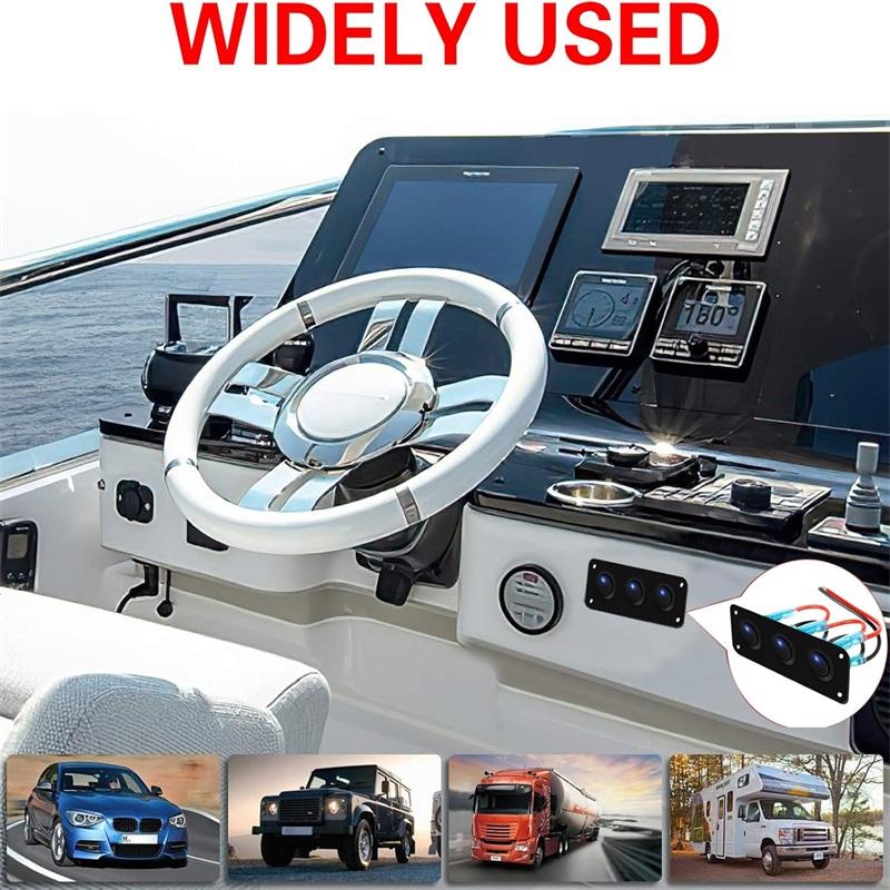 12 В многофункциональная 1-4-клавишная кнопка управления переключателем панели автомобиля лодки морского автофургона грузовика синие светодиодные аксессуары для укладки