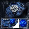 Часы для мальчиков, цифровые часы для мальчиков, спортивные часы для активного отдыха, многофункциональные, водонепроницаемые, глубина 50 м, оповещение, дата, день, дисплей, двойное время, светодиодный аналоговый дисплей, детские