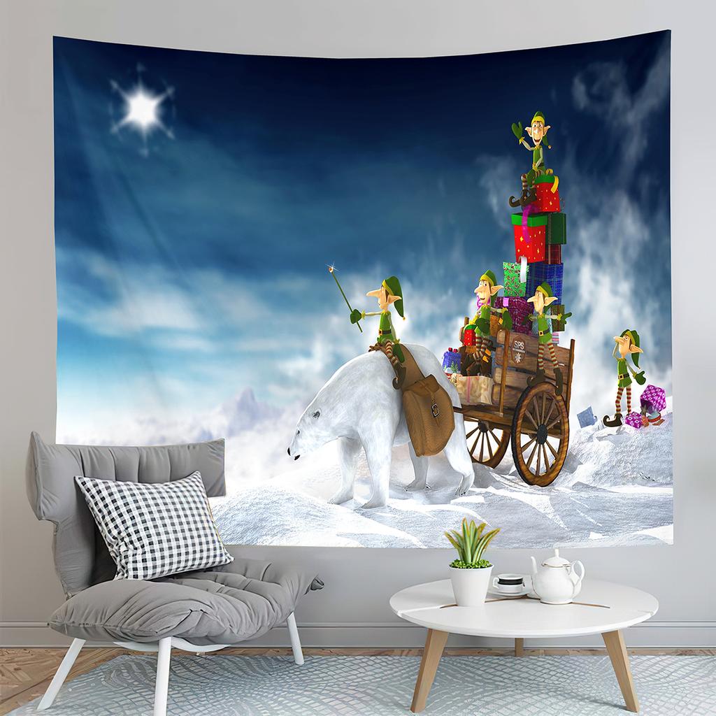 Рождественский гобелен, зимний гобелен со снежинкой, милый гобелен со снеговиком, настенный гобелен для спальни, домашний декор, гобелен
