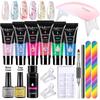 Poly Nagel Gel Set Maniküre Set Gel Häutchen Pusher Finger Erweitern Mold Nagel Kit Alle Für Schnelle Erweiterung Maniküre Set