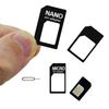 Адаптер Nano SIM на Micro 4 в 1, конвертер SIM-карт Micro Sim с инструментом для извлечения для iPhone, Samsung, аксессуары для мобильных телефонов