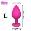 Silicone Anal Plug Set 3 Sizes Heart Jewel Base Soft Butt Plug Trainer Prostate Massager Sex Toy for Women Men Couples