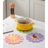 1Pcs Flower Heat Resistant Silicone Mat Drink Cup Coasters Non-slip Pot Holder Table Placemat Kitchen Accessories Coasters Pads