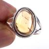 Natural Citrine Gemstone Handmade 925 Solid Sterling Silver Ring Size 7 d7L37