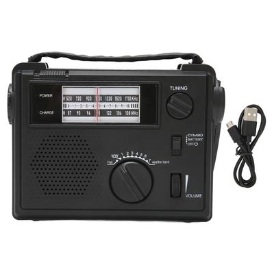 Crank Radio портативное FM AM WB диапазон многофункциональное аварийное радио со светодиодной подсветкой для кемпинга на открытом воздухе