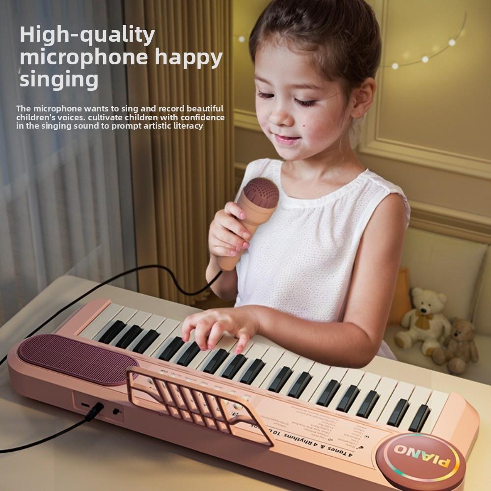 with Microphone Children Piano 37 Keys Musical Instrument New Kids Electronic Piano Musical Games