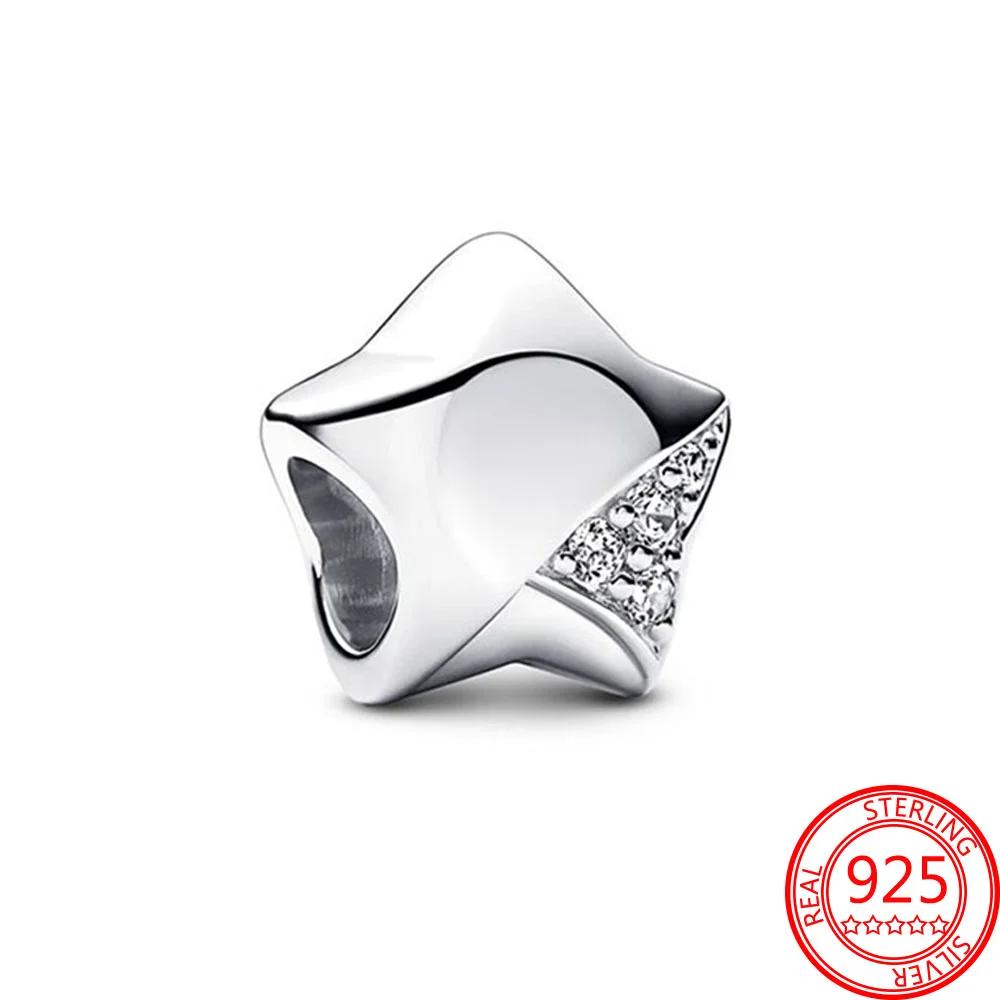 Оригинальные медные разноцветные шармы-бусины в виде звезды, сердца, знака бесконечности для самостоятельного изготовления браслета, ожерелья, женский подарок