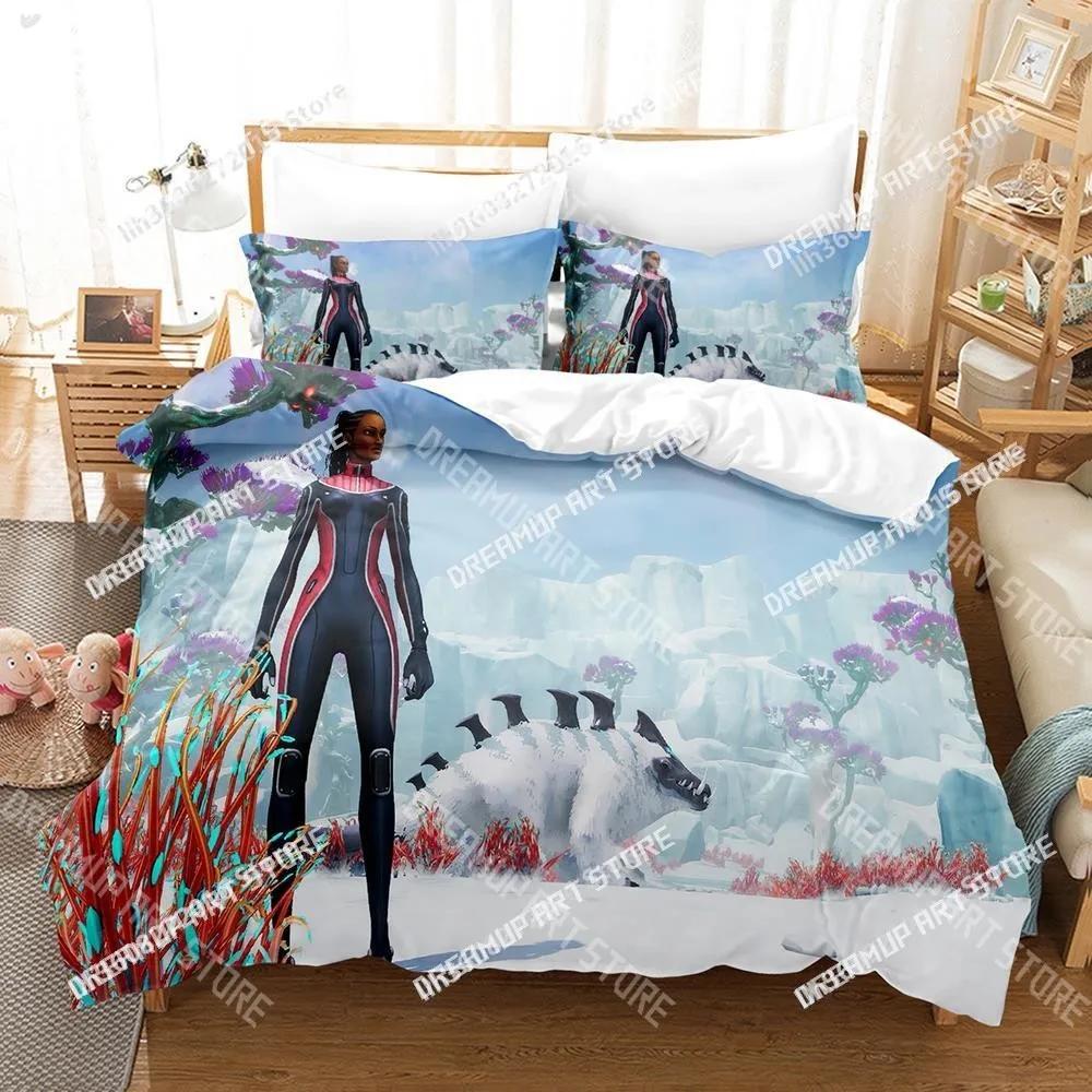 Subnautica Below Zero Bedding Set Single Twin Full Queen King Size Bed Set Adult Kid Bedroom Duvetcover Sets Anime Bed Shee
