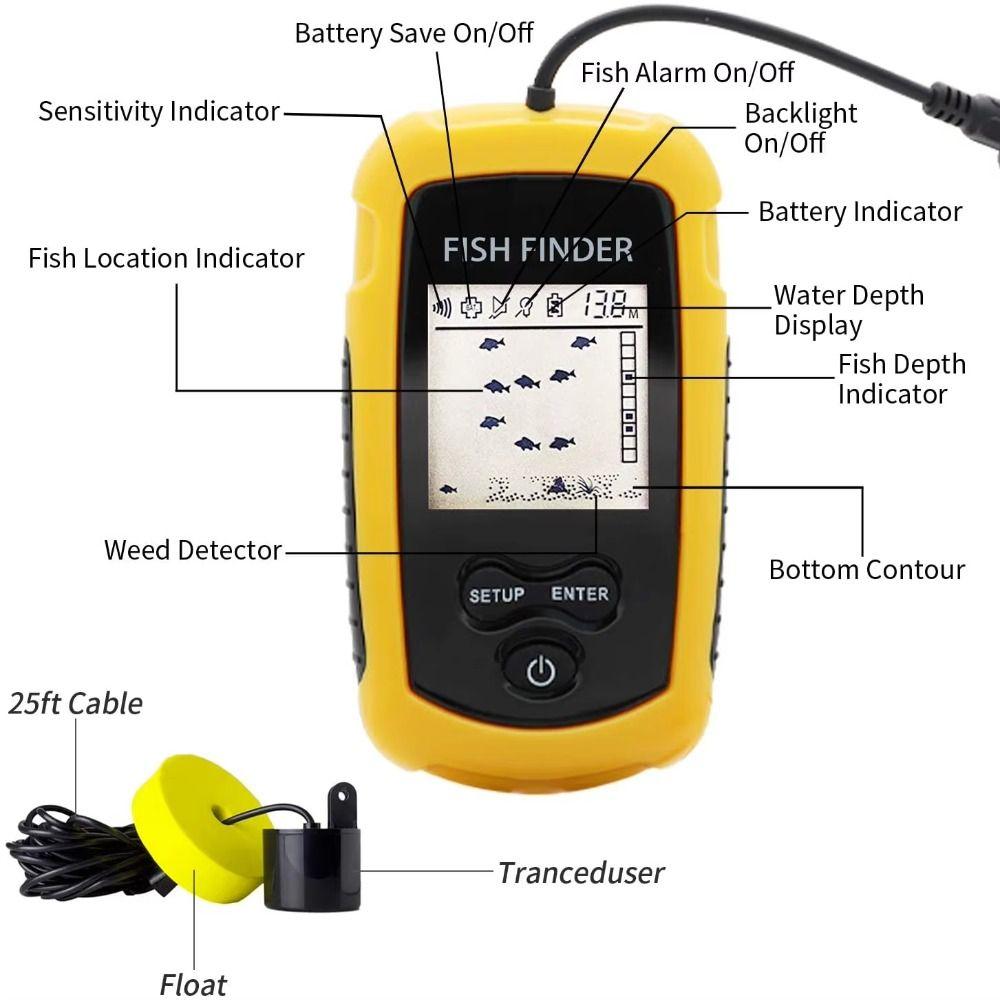 Handheld Portable Fish Finder Castable Wireless Fish Finder Wired Fish Finder Lake Fishing