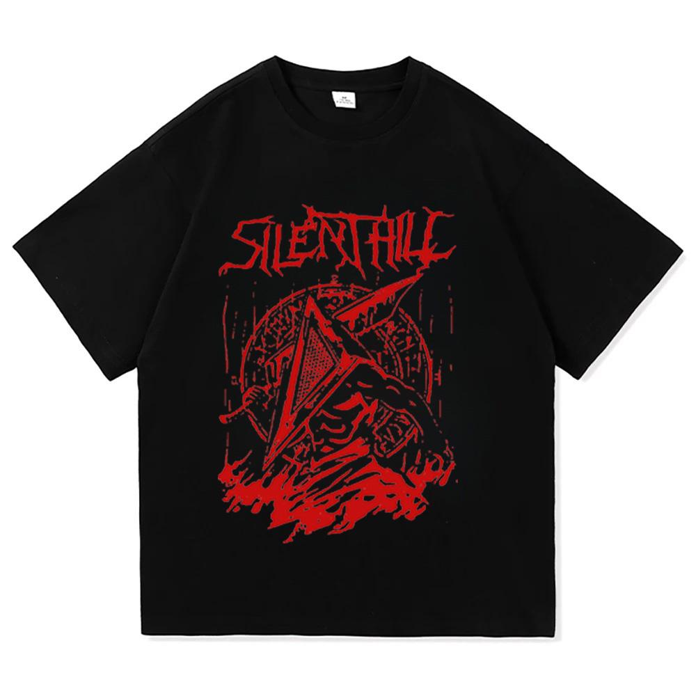 Men Women Silent Hill Round Neck Tees New Arrival TShirt Cotton Tops Funny Short Sleeve Fashionable Streetwear Hotselling