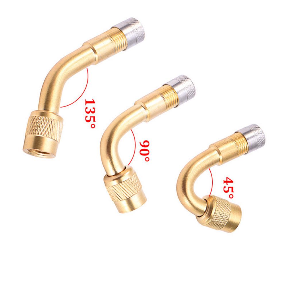 135 Degree Brass Air Tyre Valve Schrader Valve Stem with Extension Adapter for Car Truck Motorcycle