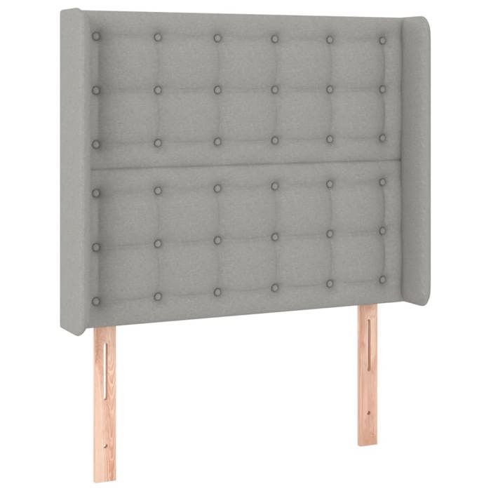 VidaXL LED Headboard Bedroom Furniture Single Bed Accessory Headboard Interior Light Grey 3124472