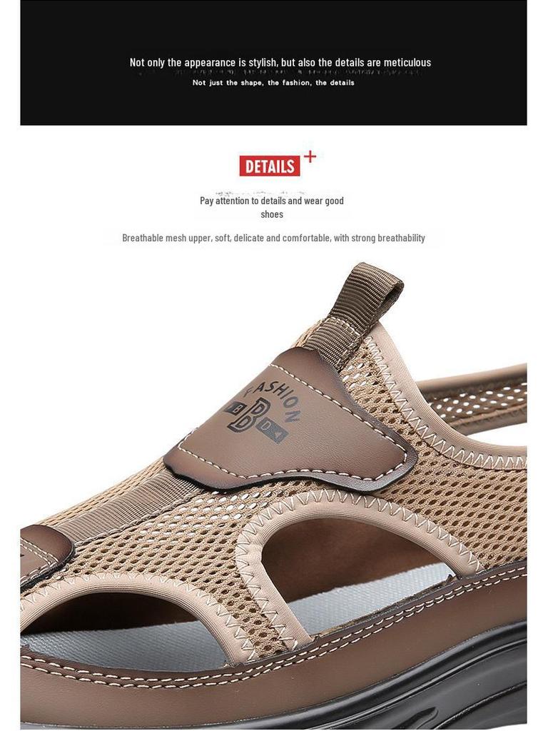 Мужские дышащие сетчатые уличные туфли с прочной резиновой подошвой