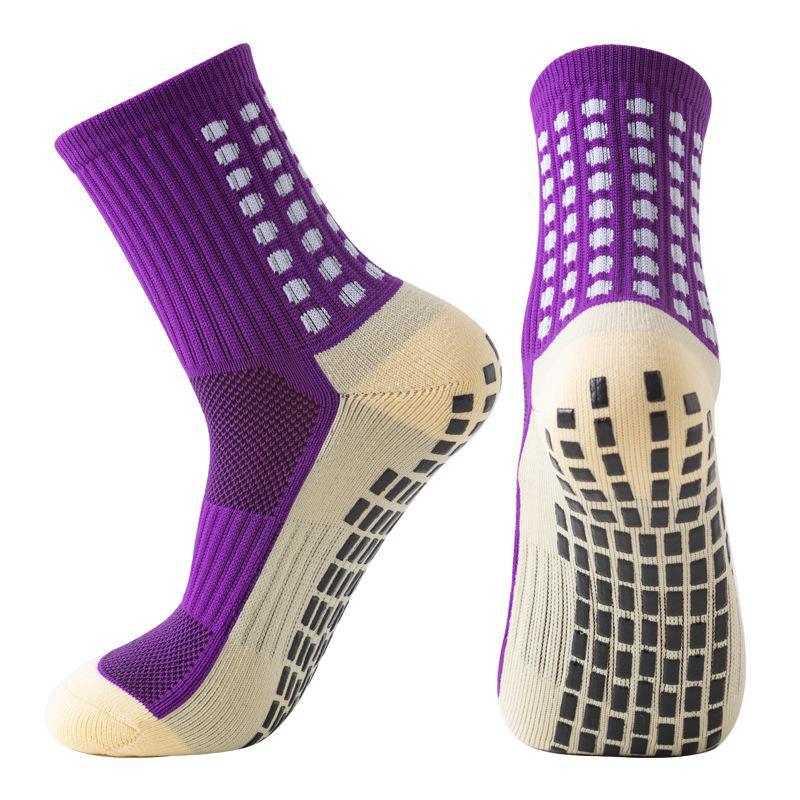 Спортивные носки средней длины с нескользящей подошвой и полотенцем, дышащие, для мужчин и женщин