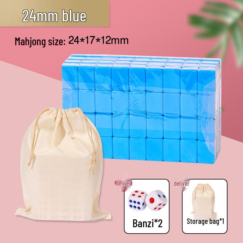 Компактный набор для маджонга: Массивные резные плитки с воробьями, размеры 24 мм и 30 мм, идеально подходят для путешествий и использования в общежитиях