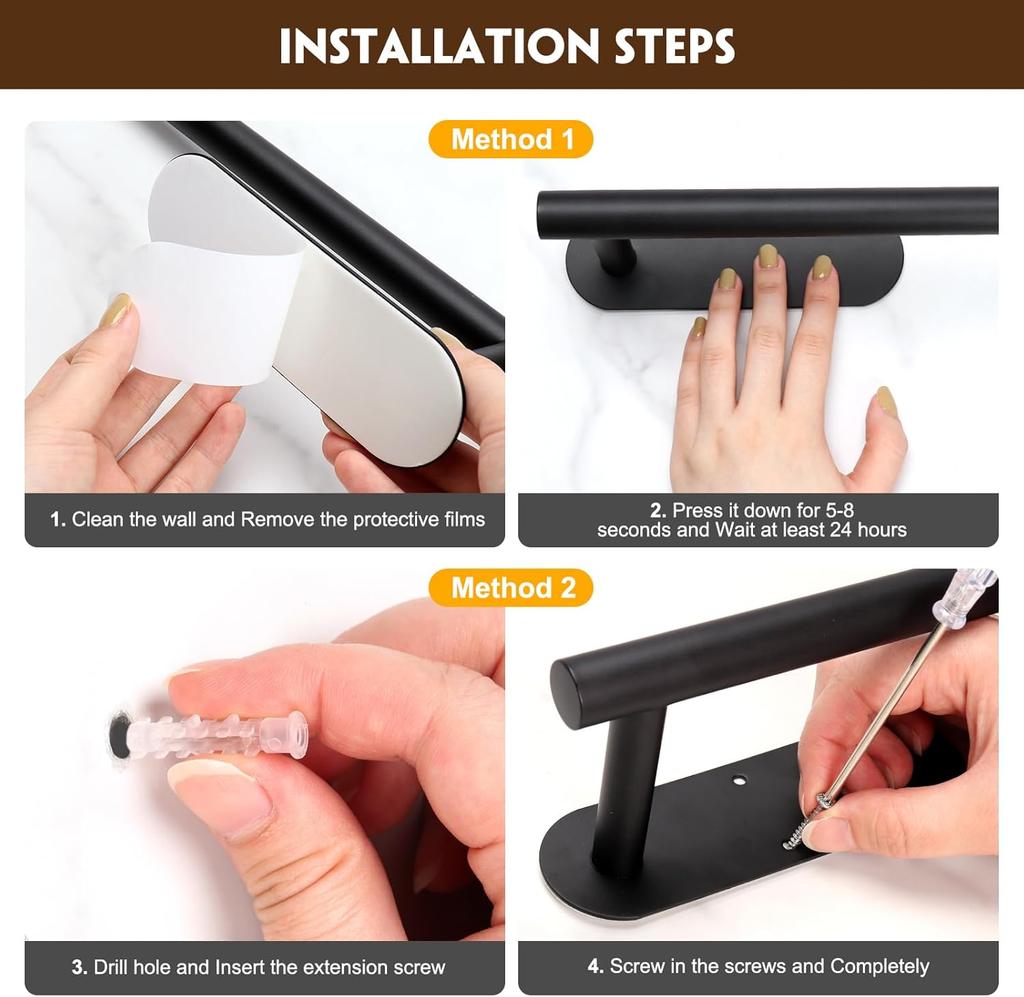 Kitchen Roll Paper Holder Adhesive Stainless Steel Toilet Paper Holder Under Cabinet Paper Roll Holder for Kitchen Storage