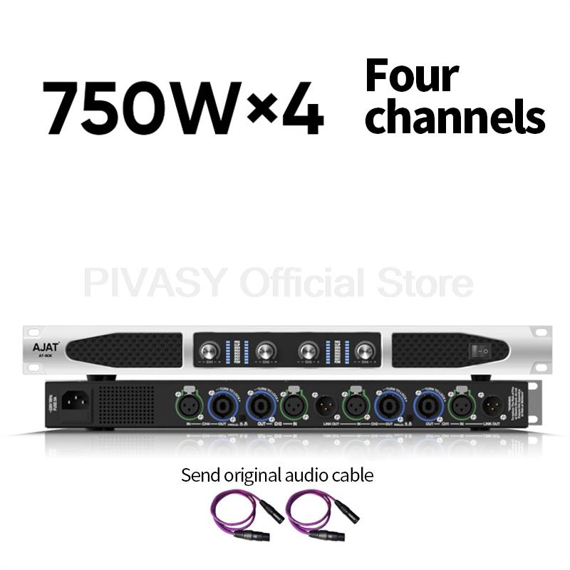 750-2000 Вт*2 Мощный профессиональный усилитель звука 2/4-канальный Hi-Fi цифровой сабвуферный усилитель для сцены, домашнего кинотеатра, усилитель звука