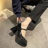 Women Mary Jane Shoes Elegant Square Toe Thick Heel Shoes Casual Party Dress Single Shoes 2025