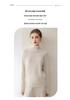 Women's Plus Size 100% Cashmere Knit Long Sleeve Sweater - Autumn/Winter Base Layer Top