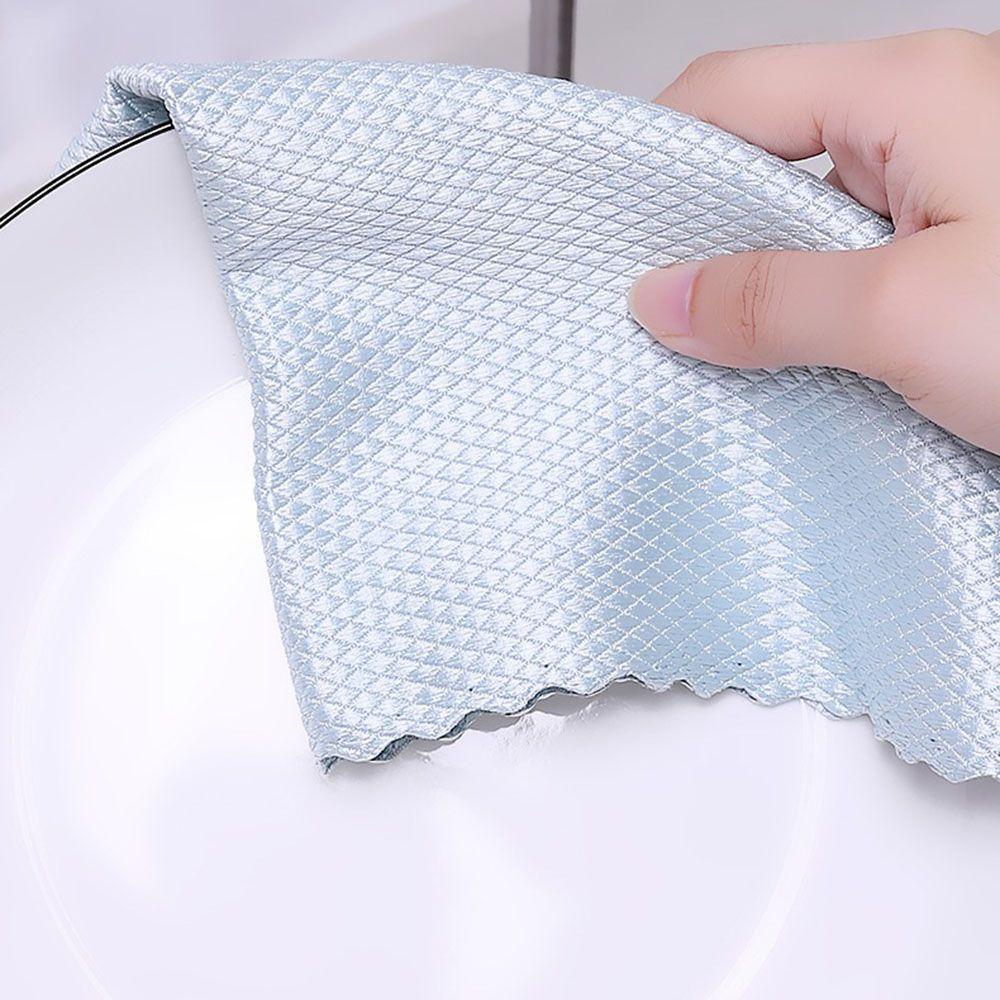 Kitchen Polishing No Traces Anti-Grease Wiping Rags Fish Scale Towel Cleaning Cloth Scouring Pad