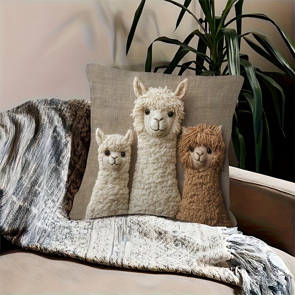 Наволочки из альпаки, машинная стирка, полиэстер с застежкой-молнией, винтажный домашний декор, подходят для гостиной