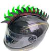 Rubber Dirt Biker Motorcycle Helmet Dual Color Cockscomb Decoration Motocross Biker Helmet Spikes Mohawk Sticker