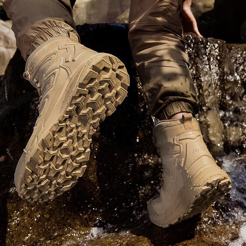 Tactical Boots Outdoor Hiking Mountaineering Hunting Adventure Rescue Shoes Light Sole Medium Top Desert Boots