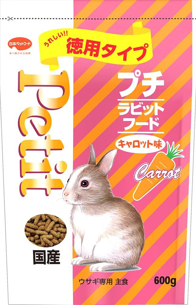 Корм для домашних животных Nippon Pet Food Petit Rabbit Food со вкусом моркови 600 г x 2 пакета в наборе
