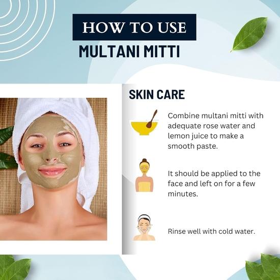 BrijBooti Organic Multani Mitti Powder (800 Grams) - For Face Pack - Skin and Hair - Fuller's Earth, Bentonite Powder
