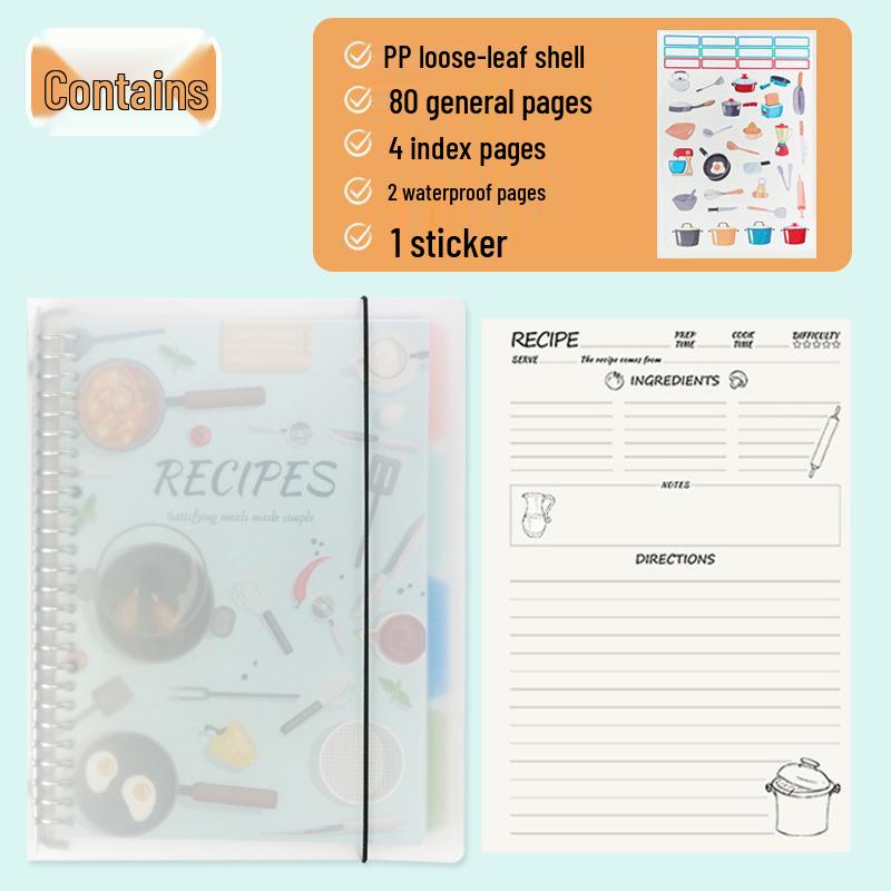 "DIY Family Recipe Journal: Cross-Border Loose-Leaf Cookbook"