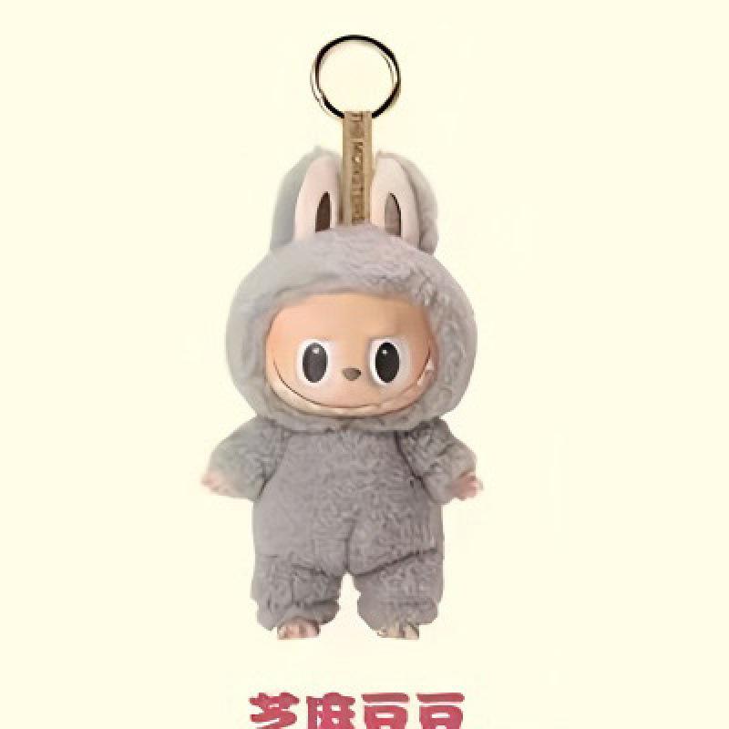 Labubu 1.0 Monster Auto Plush Hanging Ornament Cute Anime Blind Box Heartbeat Macaron Keychain Dashboard Mirror Decor Kids Birthday Christmas Gift Toy
