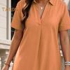 Женское платье А-силуэта с V-образным вырезом и коротким рукавом, однотонное летнее платье свободного кроя, легкое повседневное платье