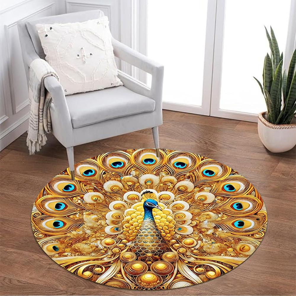 1pc home carpet galaxy peacock design for office decor bedroom gift living room non-slip carpet