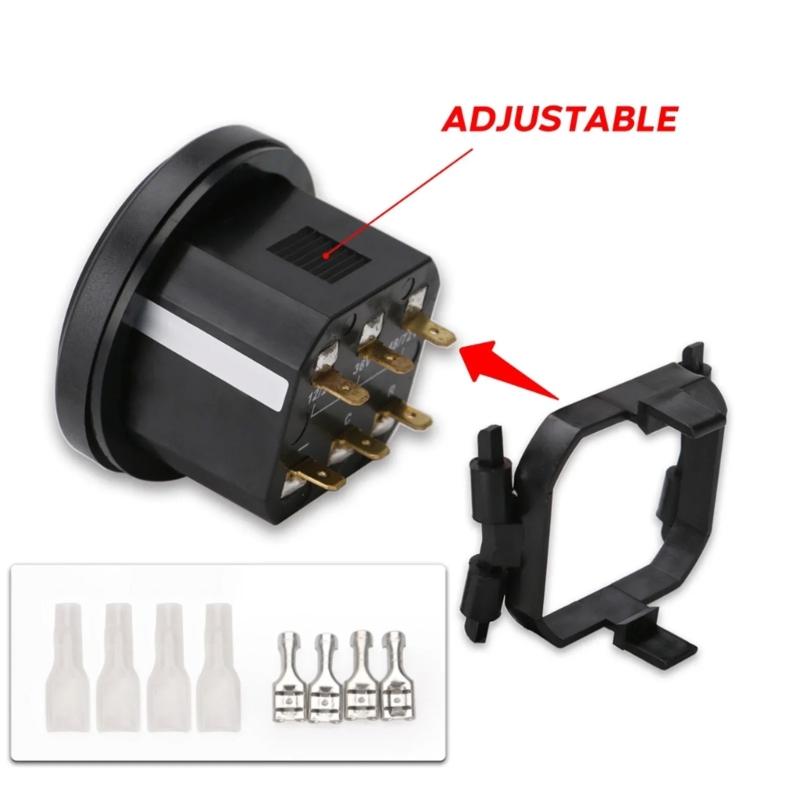 Multiple Voltage LCD Power Meter And Hour Counter For Industrial Vehicles Forklifts Boats Marine Equipment Golf Carts
