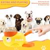 Interactive Duck Shaped Dog Slow Feeder Washable Automatic Dog Feeder Toy with 3 Food Outlet Size for Pets Food Dispenser