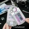 Creative PU Photocard Frame Retro Digital Camera Shape Photocard Holder with Chain Silver Picture Frames for Girls Wholesales
