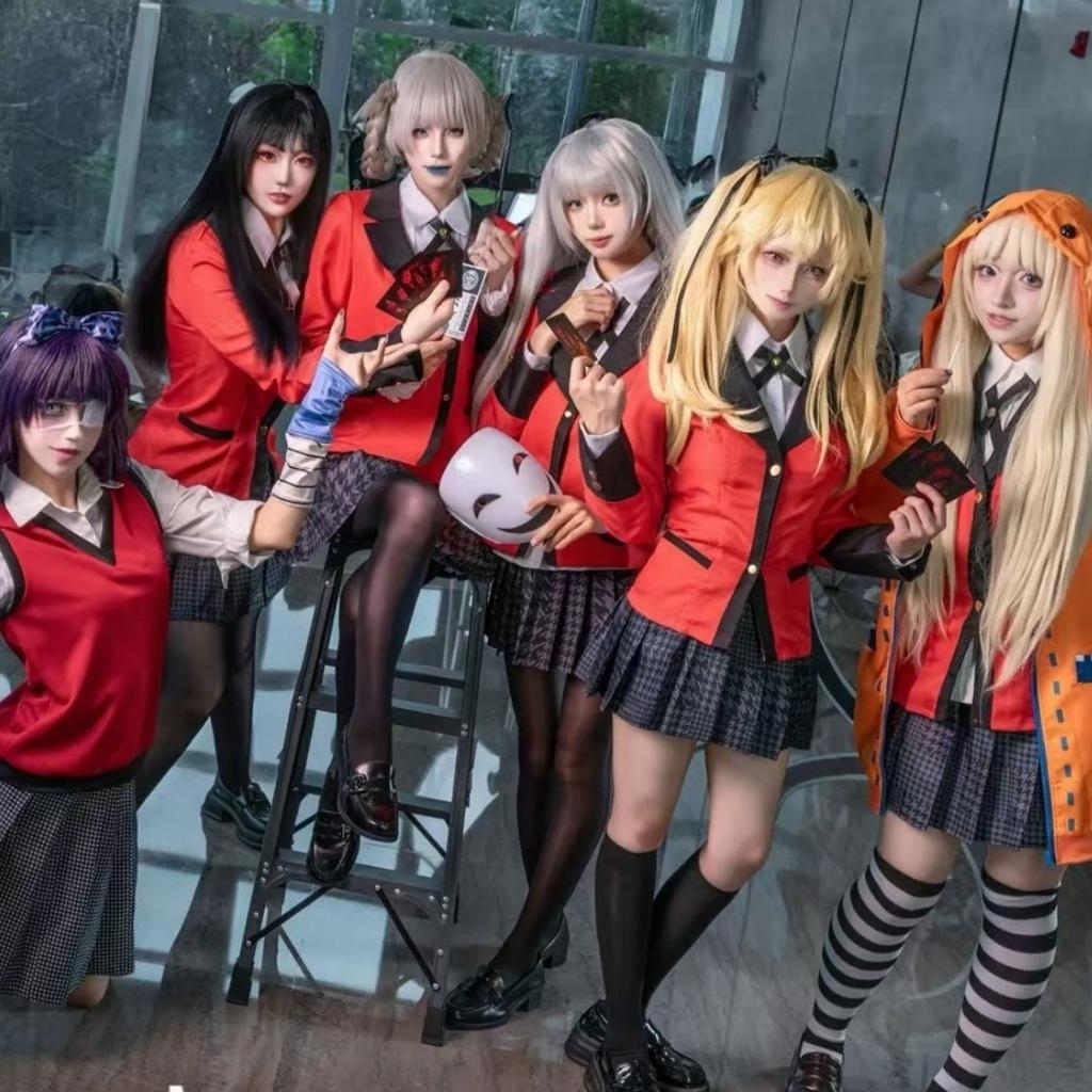 Аниме Kakegurui Jabami Yumeko Косплей Костюм Хэллоуин Саяка Игрок японская школьница JK Униформа Хэллоуин Cos