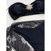 Women Swimwear With Skirt Metal Star Bikini Female Swimsuit Three-pieces Bikini Set Bather Bathing Suit Swim