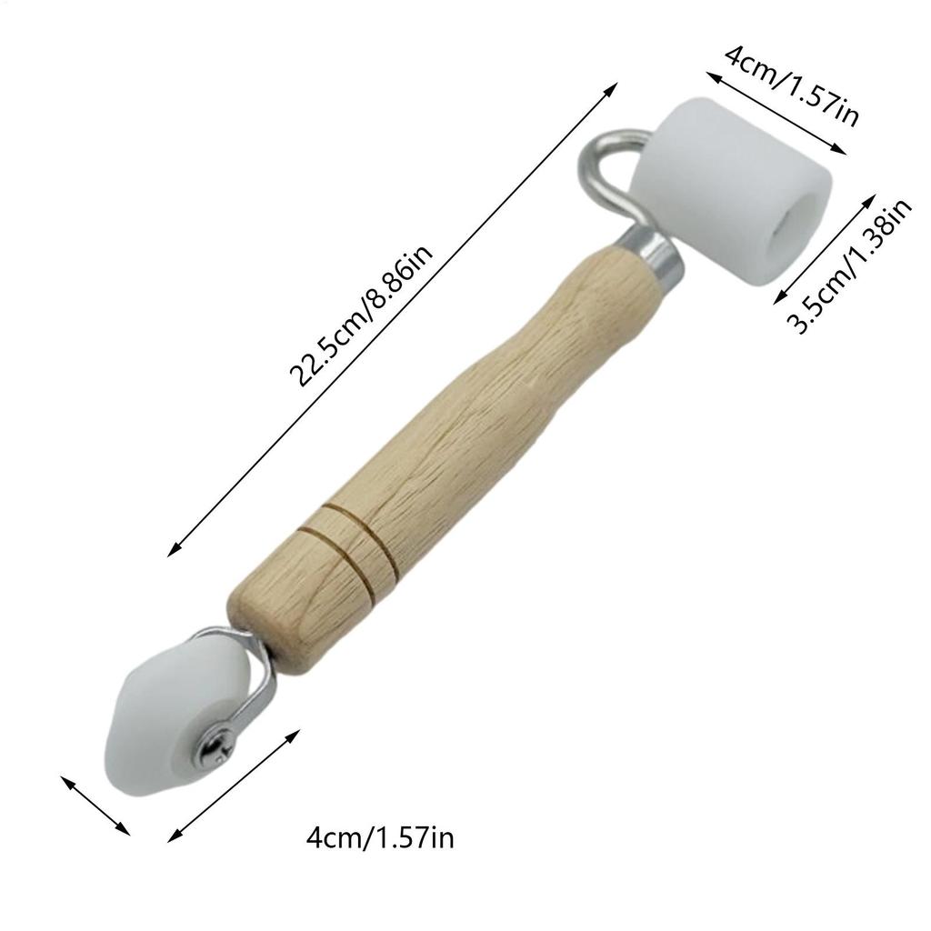 Wallpaper Seam Roller Sound Deadening Double Head Paper Smoother Wheel Seam Roller For Wallpaper For Printmaking Crafting