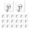 Strong Self Adhesive Hooks Punch-free Door Wall Hangers Suction Heavy Load Rack For Kitchen Bathroom Accessories