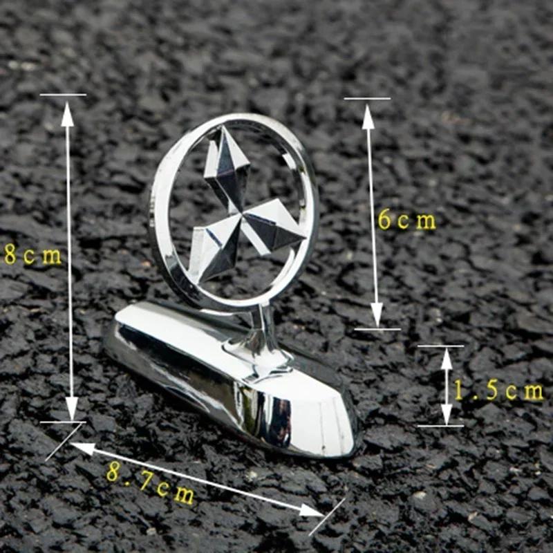 knpc3 For Mitsubishi L200 Pajero RALLIART ASX Lancer Outlander Mirage Eclipse Car Metal Chromed Emblem Front Hood Badge Decoration