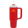 Термобутылка Stanley H2.0 Vacuum Quencher 0,88 л с изоляцией, цвет Чили, прочная, с трубочкой, для лета, для улицы, можно мыть в посудомоечной машине