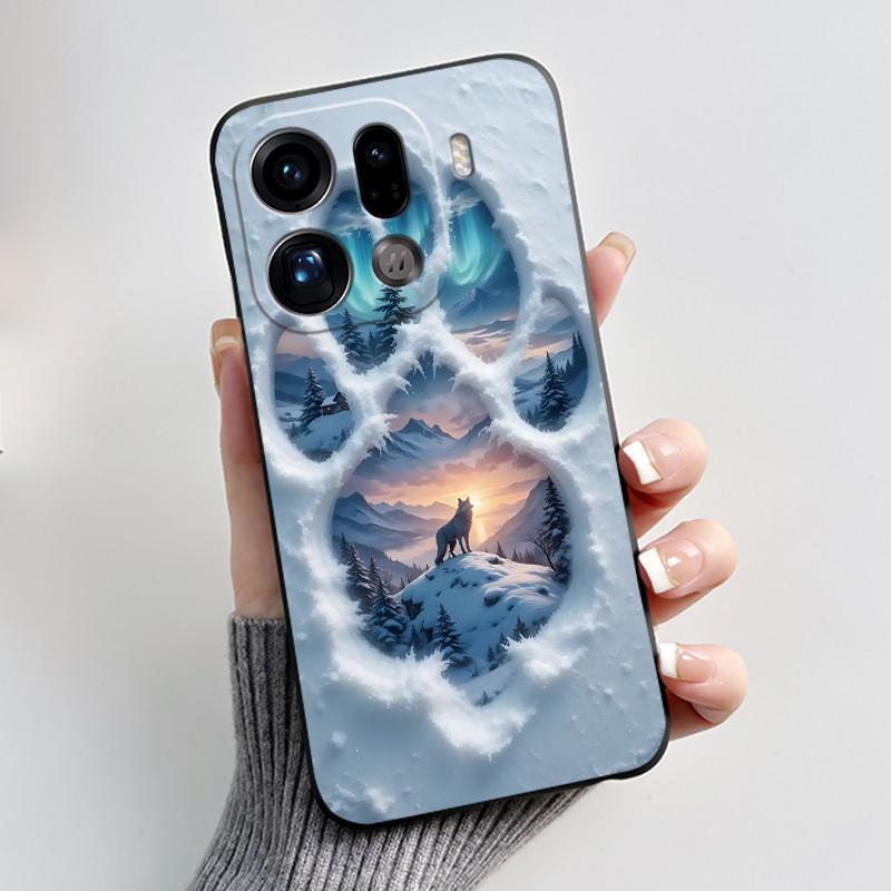 Phone Case For LG Q61/K61 Soft Silicone Black Case Ins Style Popular Pattern Moonlight Love Tree LMQ630N LMQ630 Casing