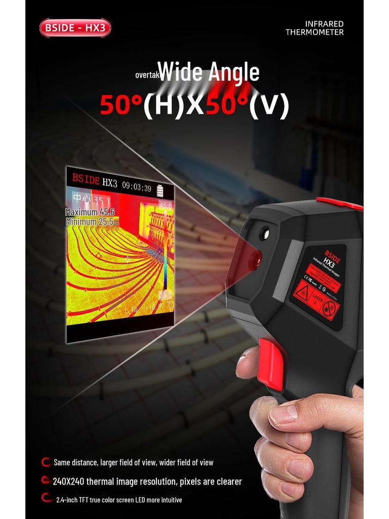 BSIDE HX3 Высокоточный Широкоугольный Ручной Инфракрасный Тепловизор-Термометр