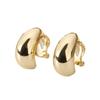 Trendy Water Drop C-Shaped Lightweight Stud Earrings with Versatile Bean Ear Cuffs