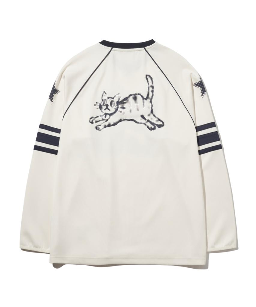ФИЗИЧЕСКИЙ ОТДЕЛ Neko Rugby с длинным рукавом_Слоновая кость