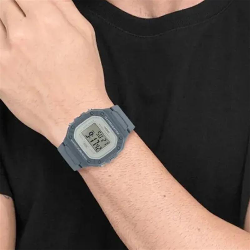 Casio ЦИФРОВЫЕ Кварцевые Часы Унисекс Черный Циферблат W-218HC-2AV&