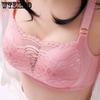 Underwear Women's Plus Size Anti-glare Lace No Steel Ring Bra Sexy Gather-up Breasts Anti-sagging Thin Bra